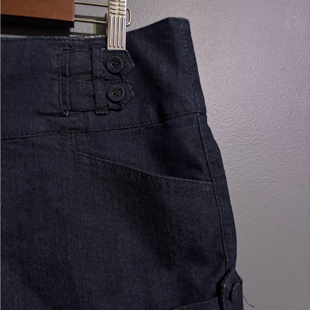 Boom Boom Jeans dark wash cuffed Jean Shorts size 15 - Picture 2 of 8